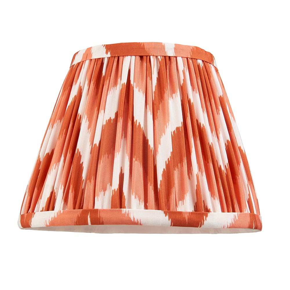 Wooden Carnaby & Zigzag 20cm Apricot orange shade - Comet Lighting