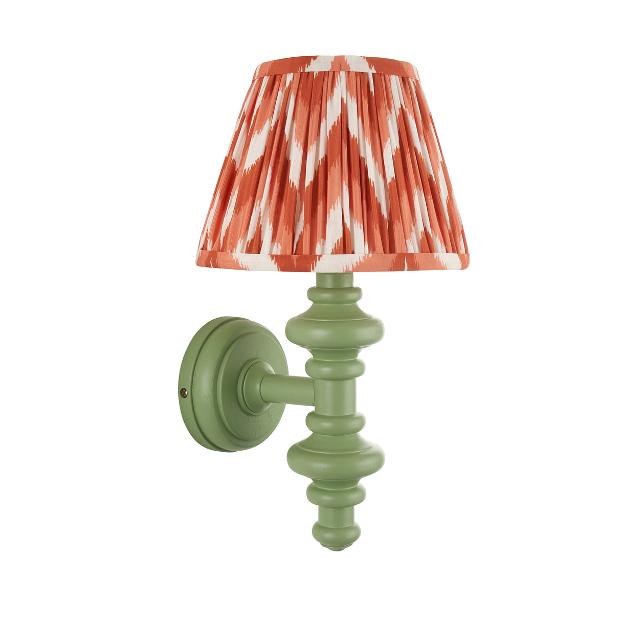 Wooden Carnaby & Zigzag 20cm Apricot orange shade - Comet Lighting