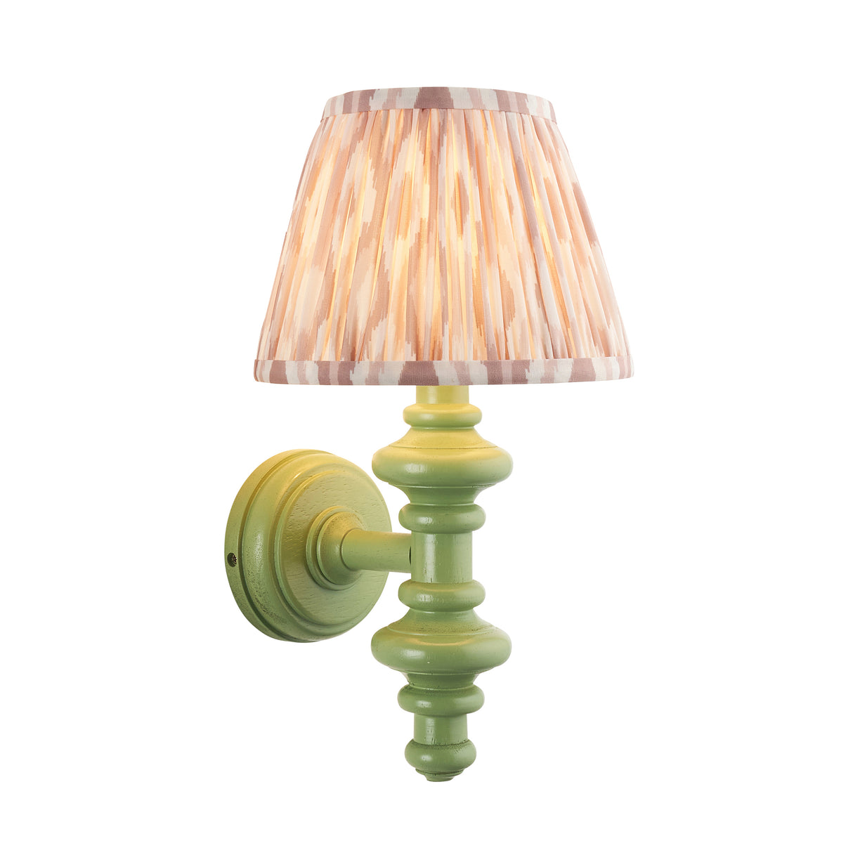 Wooden Carnaby & Ikat 20cm Neutral shade - Comet Lighting