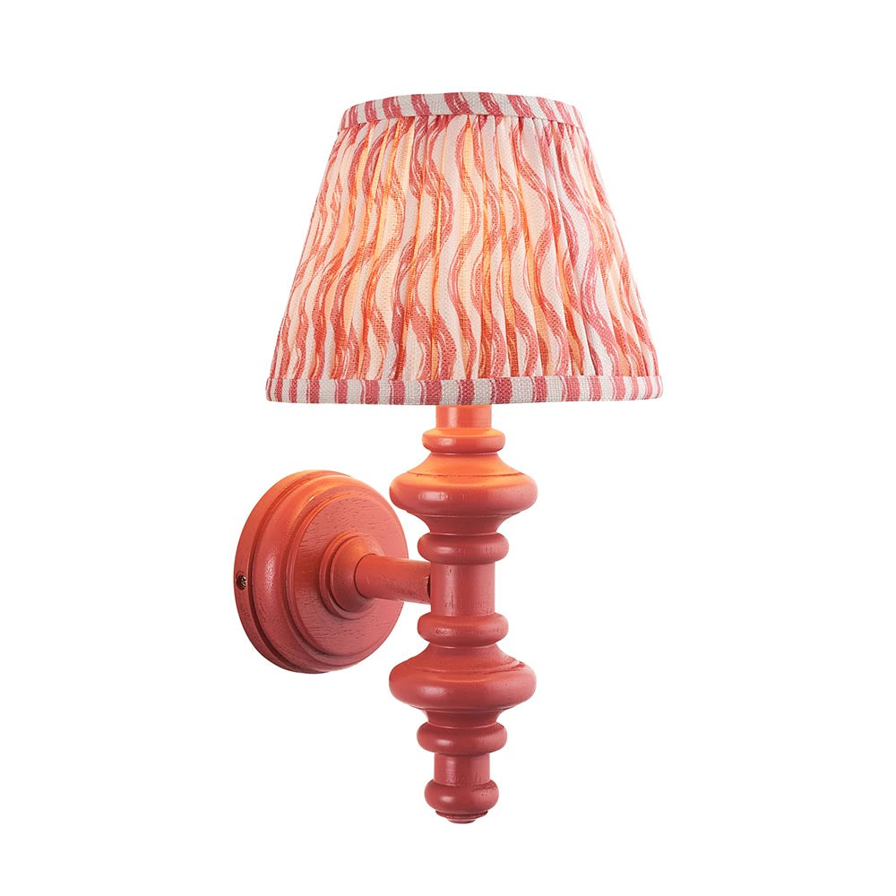 Carnaby & Ripple 20cm Wall Satin pink clay paint & coral pink fabric