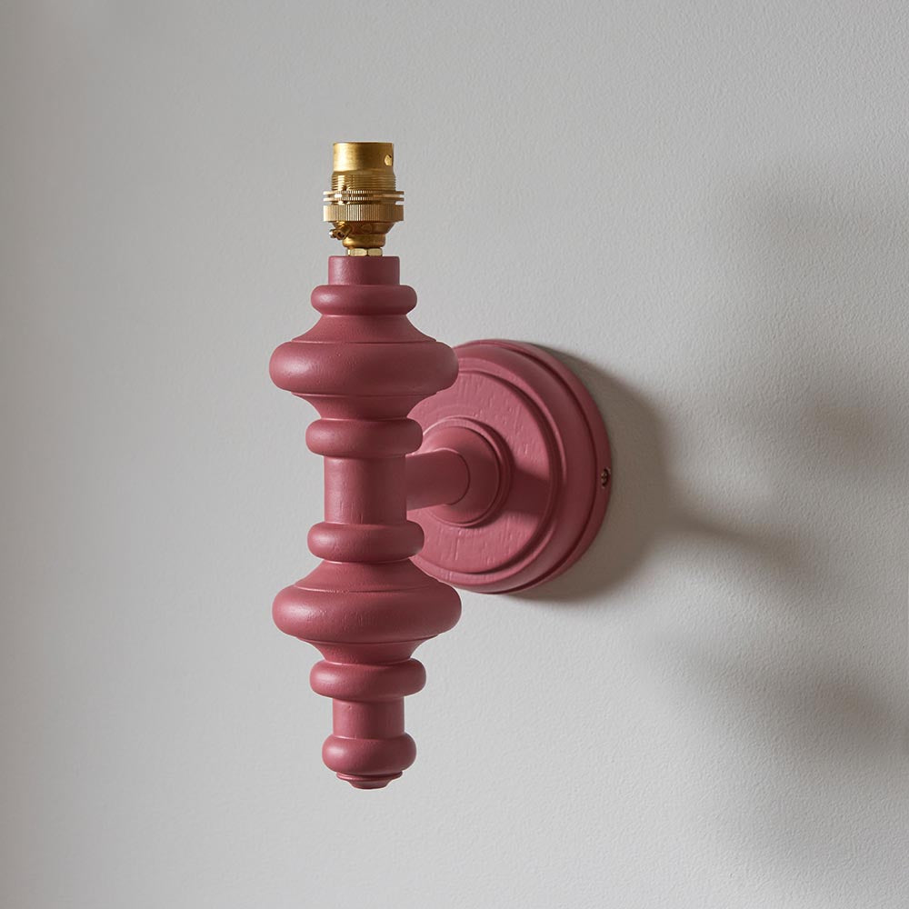Carnaby & Ripple 20cm Wall Satin pink clay paint & coral pink fabric
