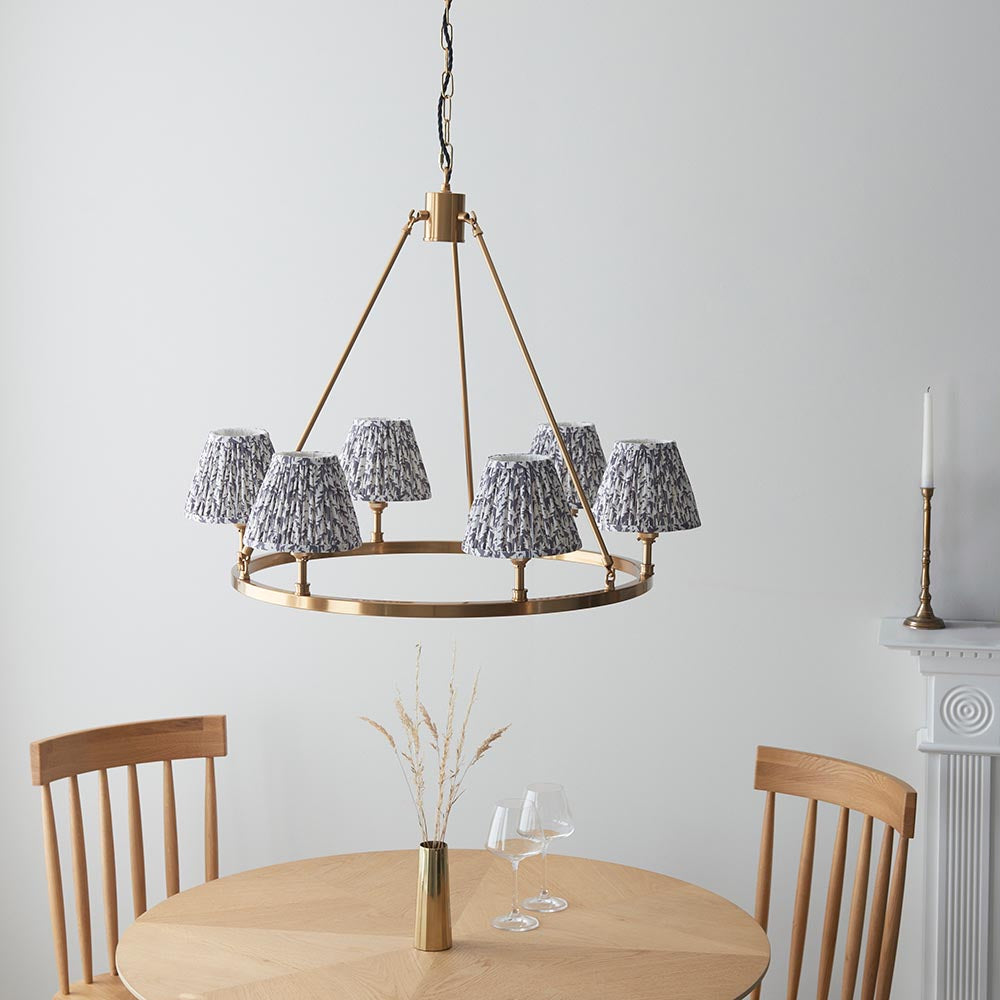 Chester & Leaf 16cm Pearl grey shade - Comet Lighting