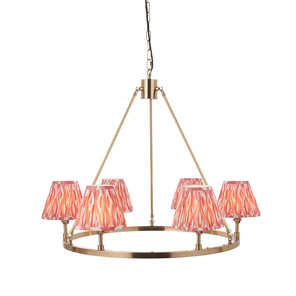 Chester & Ikat 16cm Coral pink shade - Comet Lighting