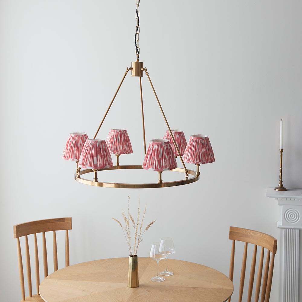 Chester & Ikat 16cm Coral pink shade - Comet Lighting