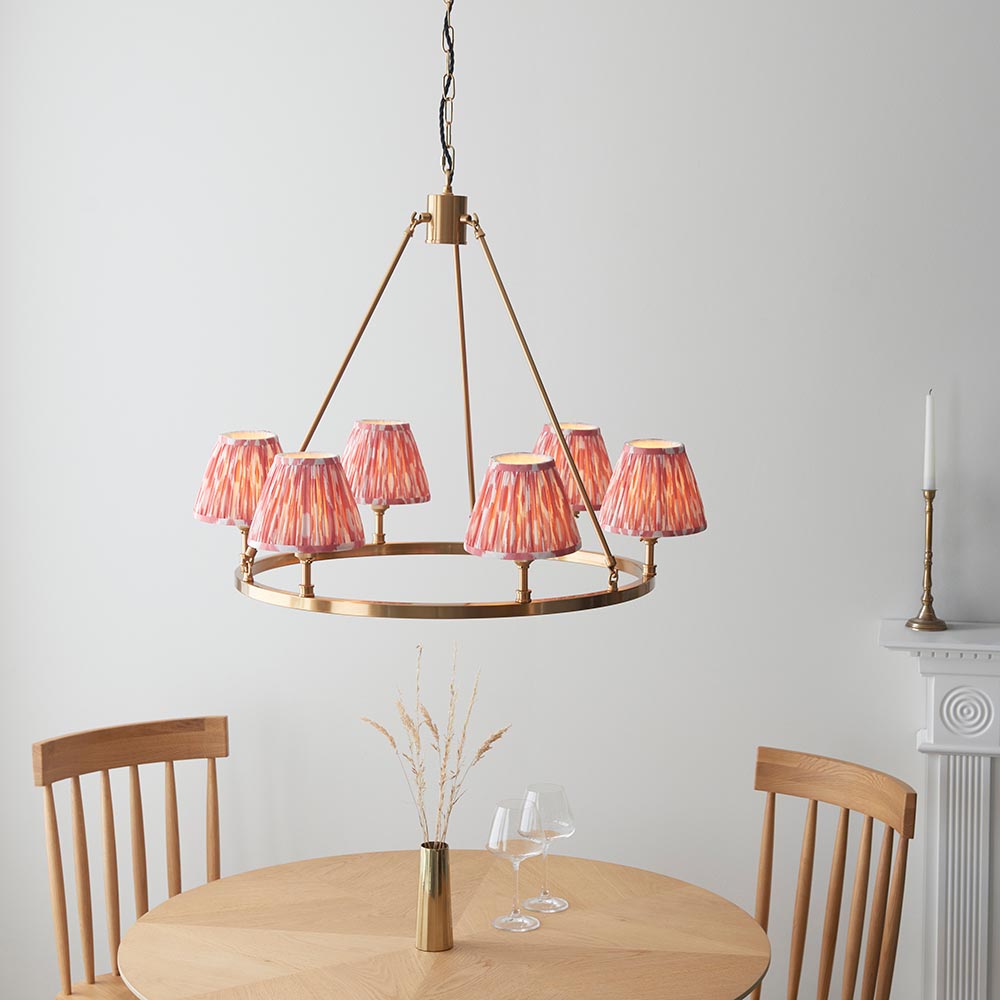 Chester & Ikat 16cm Coral pink shade - Comet Lighting