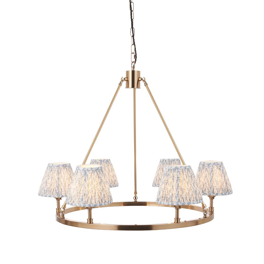 Chester & Leaf 16cm Shell bay blue shade - Comet Lighting