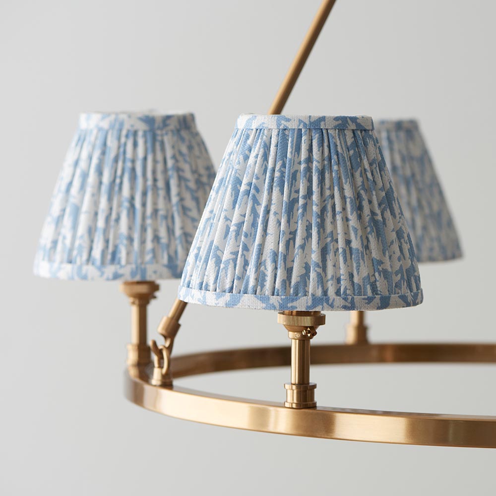 Chester & Leaf 16cm Shell bay blue shade - Comet Lighting