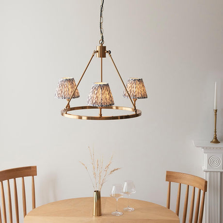 Chester & Leaf 16cm Pearl grey shade Chandelier - Comet Lighting