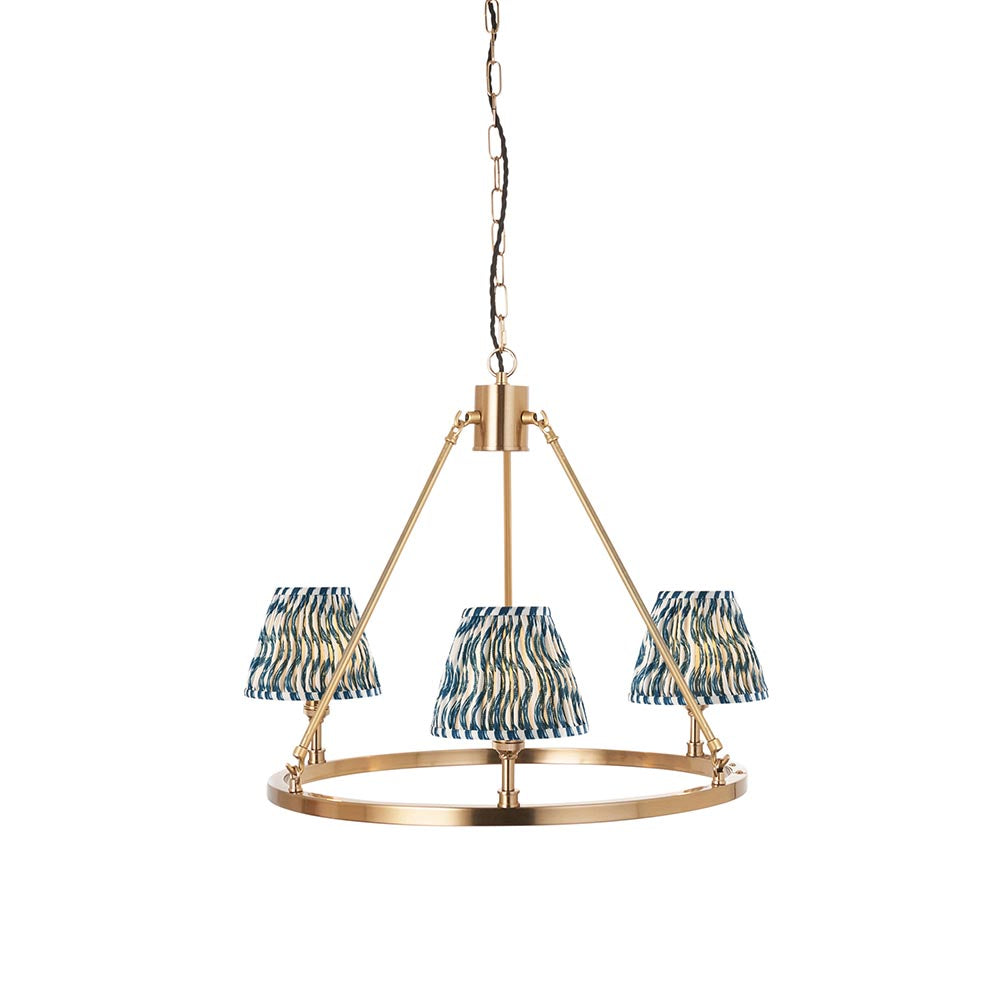 Chester & Ripple 16cm Marlin blue shade Chandelier - Comet Lighting