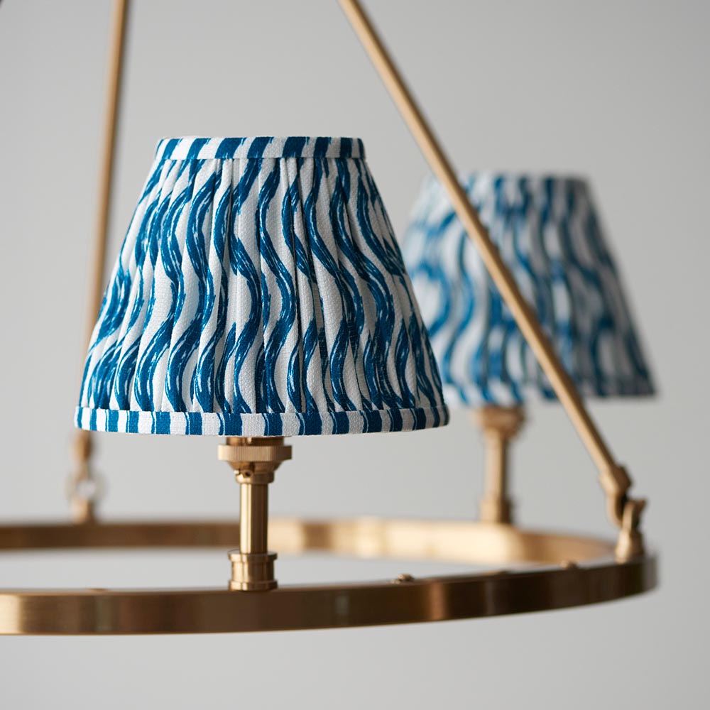 Chester & Ripple 16cm Marlin blue shade Chandelier - Comet Lighting