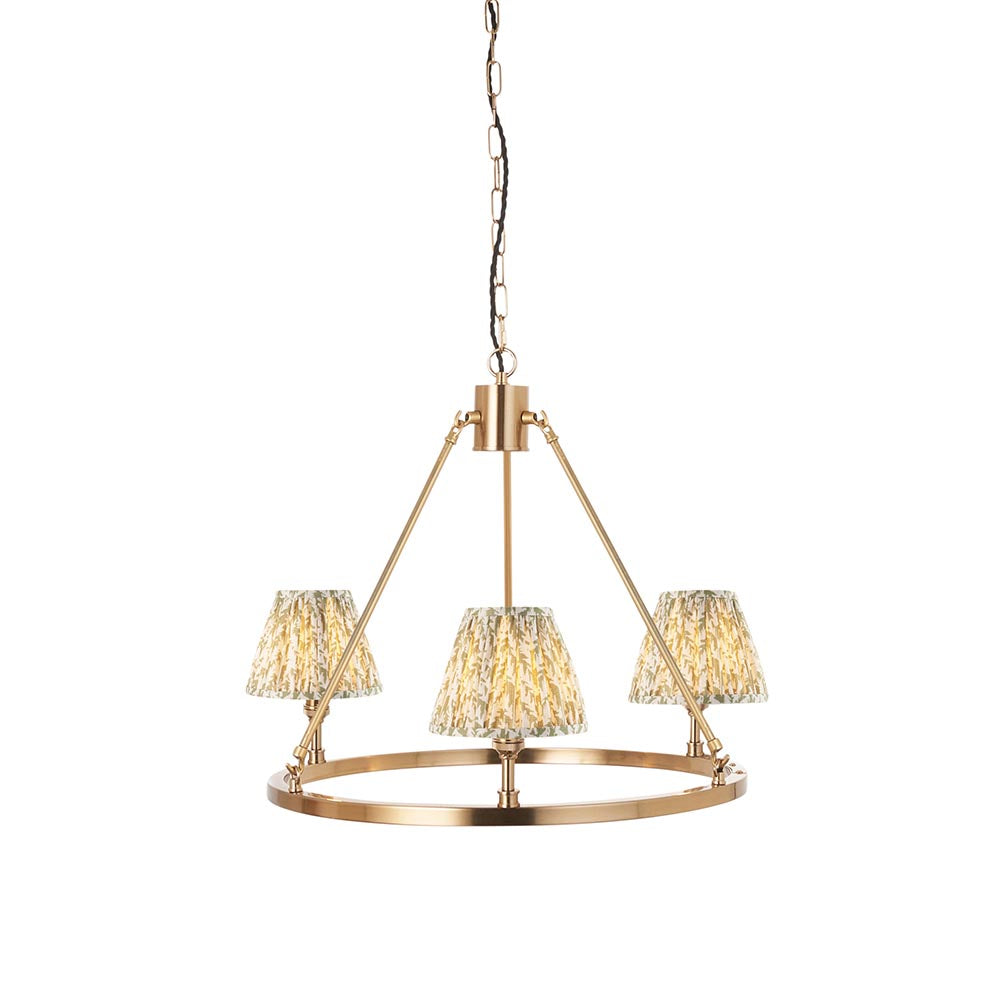 Chester & Leaf 16cm Herb garden green shade Chandelier - Comet Lighting