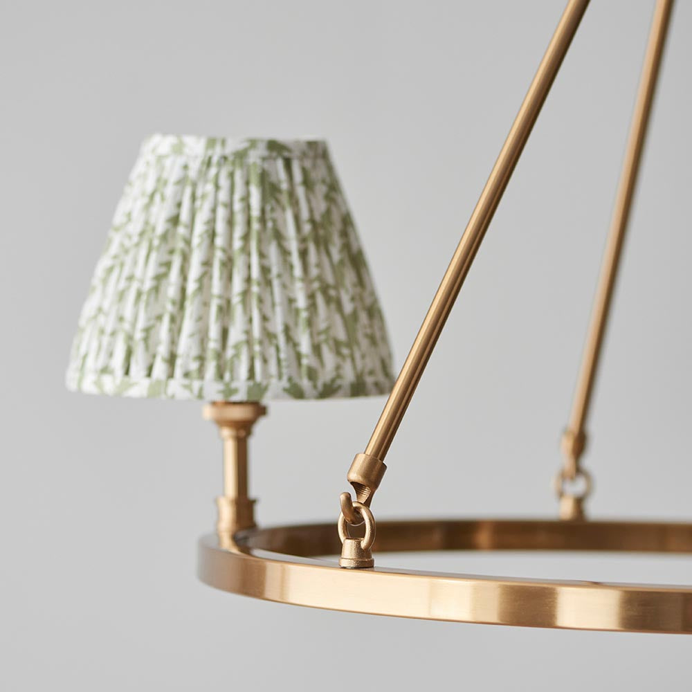 Chester & Leaf 16cm Herb garden green shade Chandelier - Comet Lighting