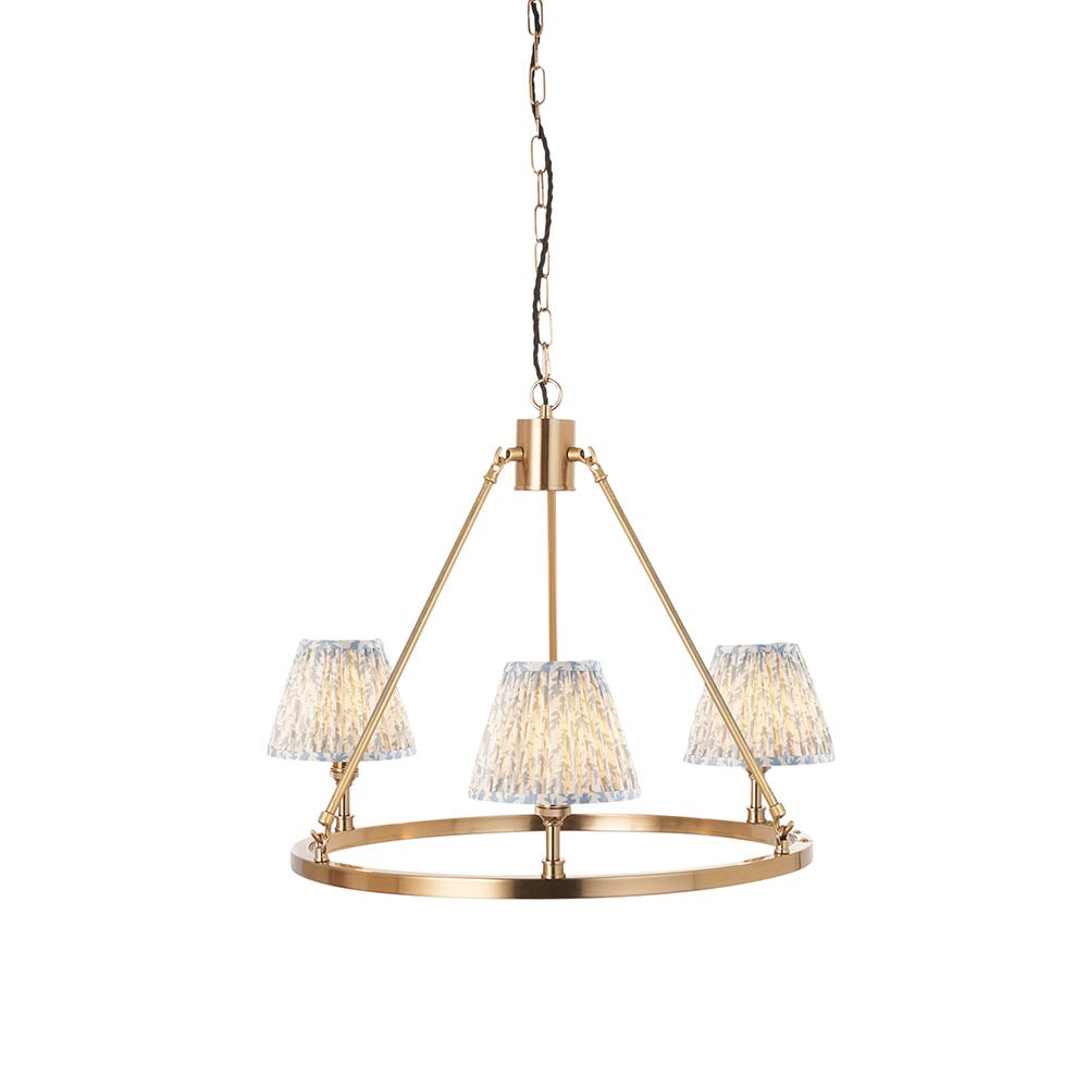 Chester & Leaf 16cm Shell bay blue shade Chandelier - Comet Lighting