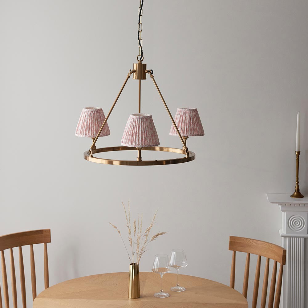 Chester & Leaf 16cm Peachy keen shade Chandelier - Comet Lighting