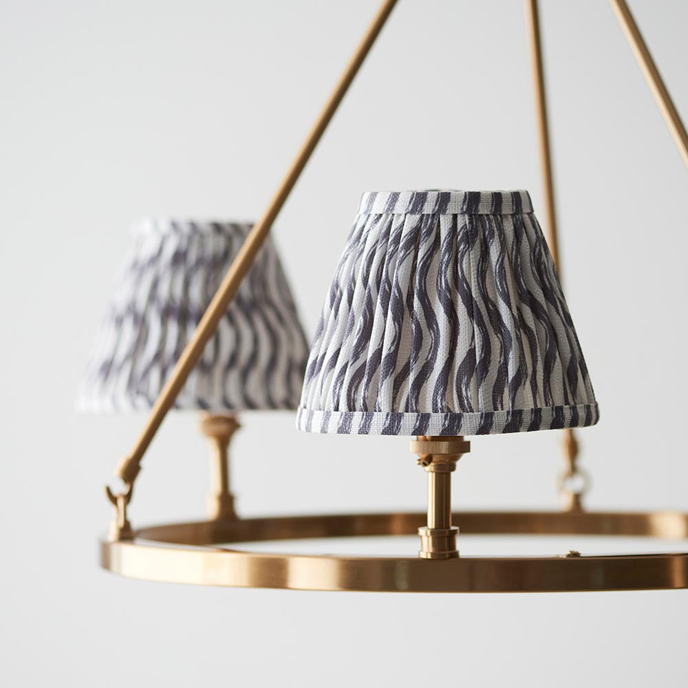 Chester & Ripple 16cm Pearl grey shade Chandelier - Comet Lighting