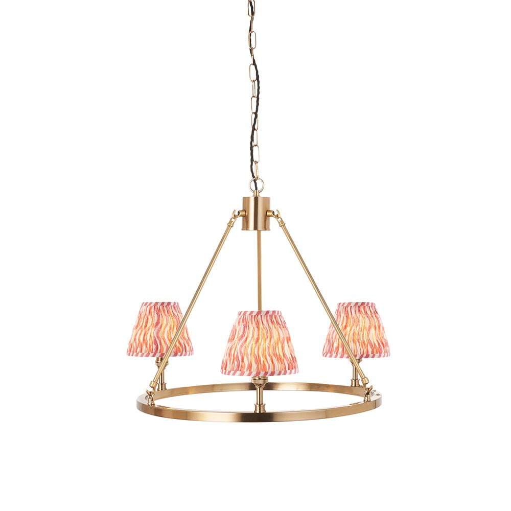 Chester & Ripple 16cm Coral pink shade Chandelier - Comet Lighting