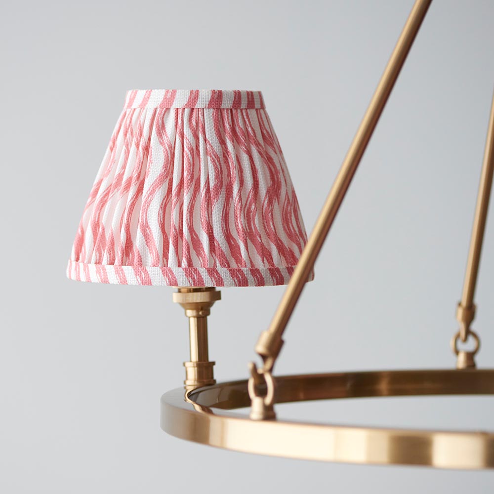 Chester & Ripple 16cm Coral pink shade Chandelier - Comet Lighting