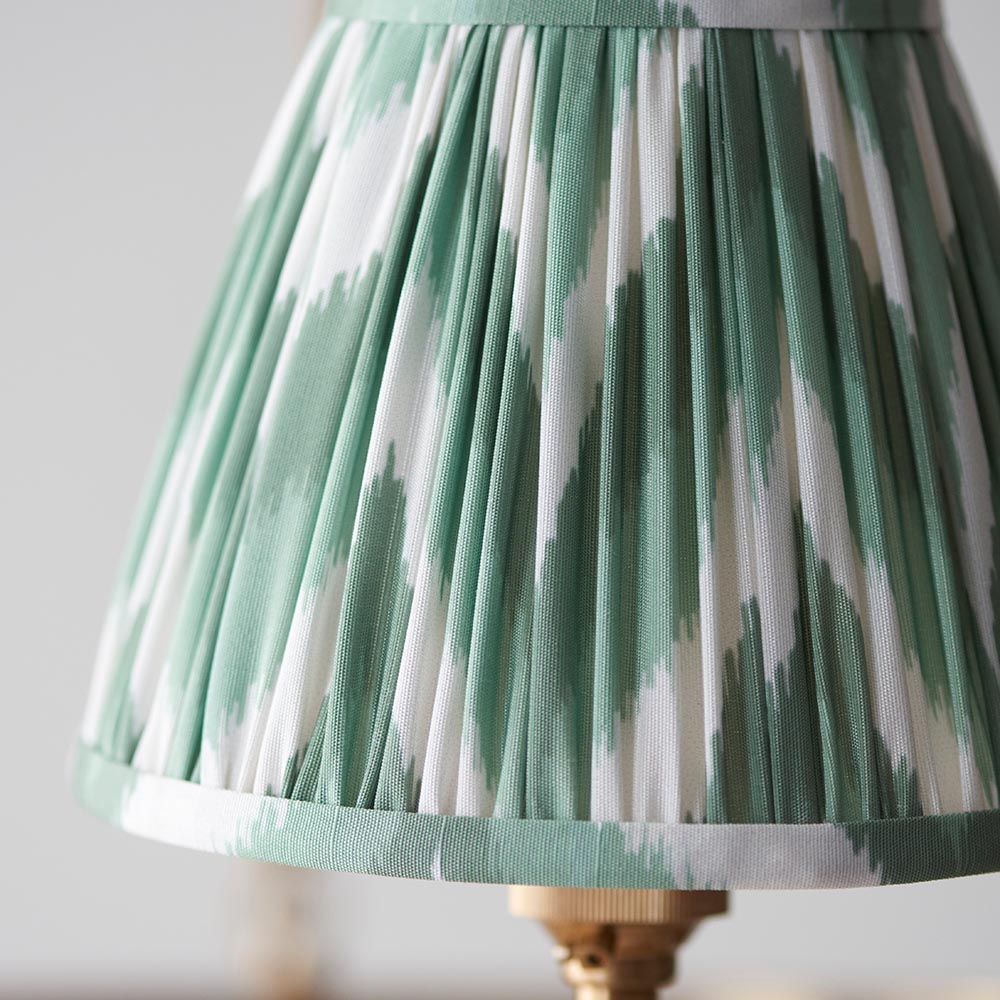 Chester & Zigzag 16cm Cotswold green shade Chandelier - Comet Lighting