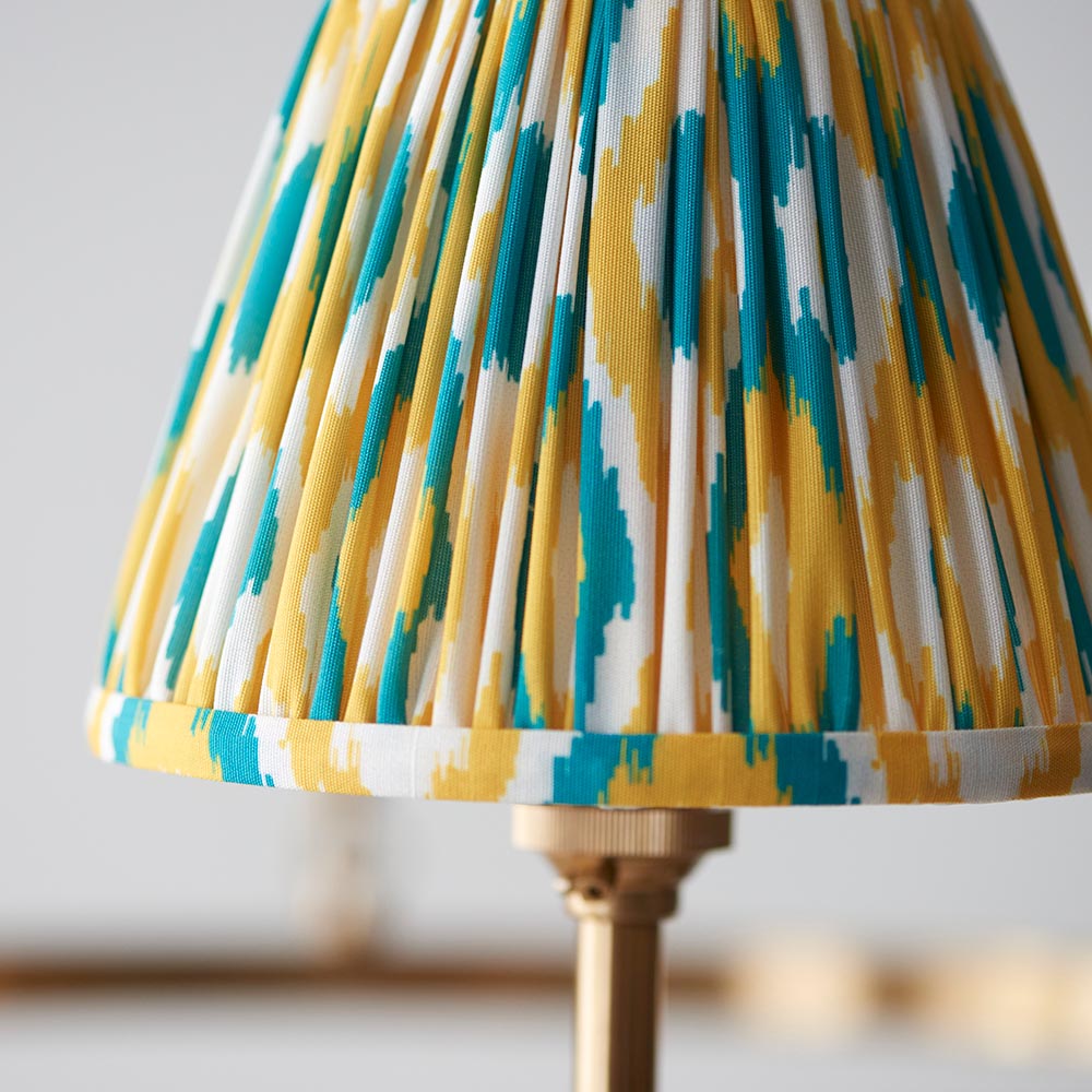 Chester & Ikat 16cm Yellow & jade shade Chandelier - Comet Lighting