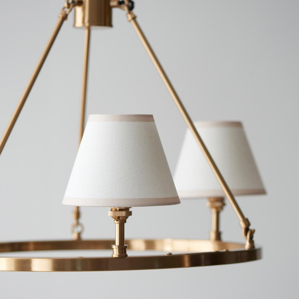 Chester & Ivy 16cm Vintage white shade Chandelier - Comet Lighting