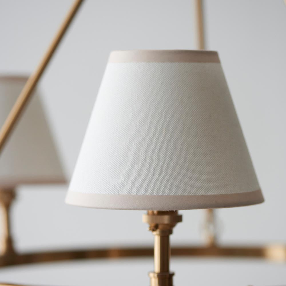 Chester & Ivy 16cm Vintage white shade Chandelier - Comet Lighting