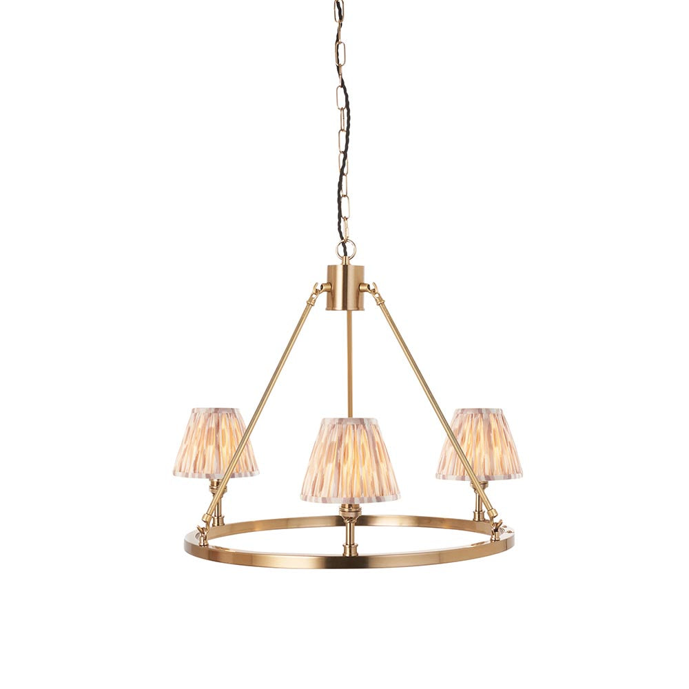Chester & Ikat 16cm Neutral shade Chandelier - Comet Lighting