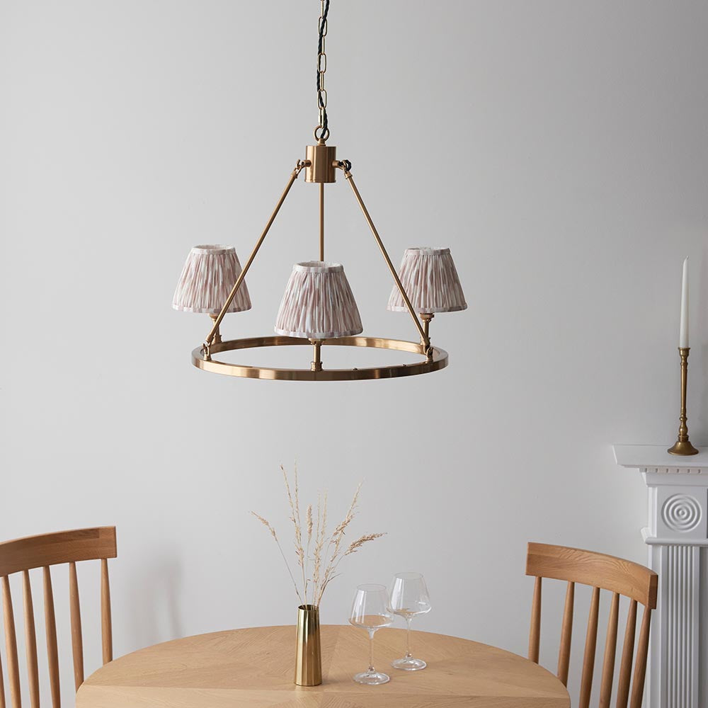 Chester & Ikat 16cm Neutral shade Chandelier - Comet Lighting