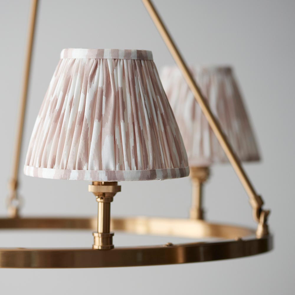 Chester & Ikat 16cm Neutral shade Chandelier - Comet Lighting
