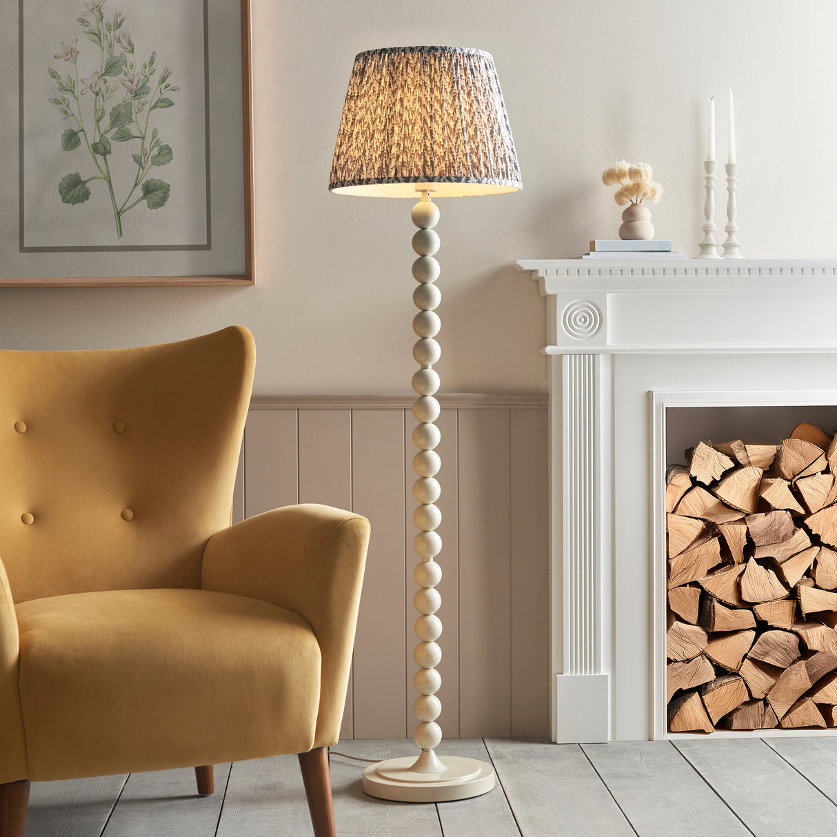 Higgledy & Leaf 40cm Pearl grey shade - Comet Lighting