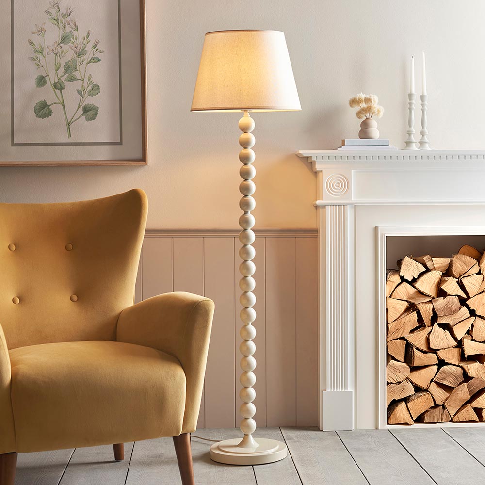 Higgledy & Ivy 40cm Vintage white shade - Comet Lighting