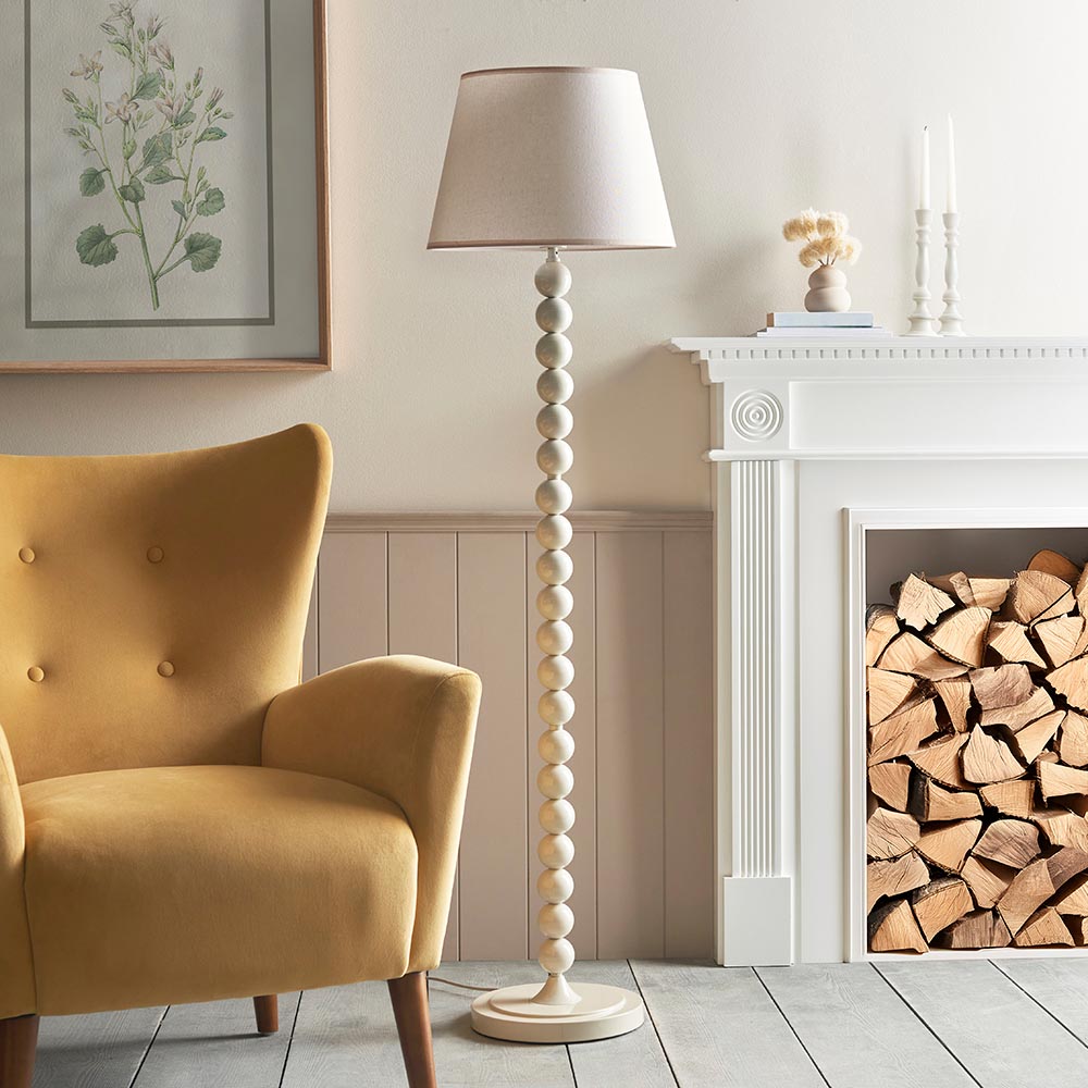 Higgledy & Ivy 40cm Vintage white shade - Comet Lighting