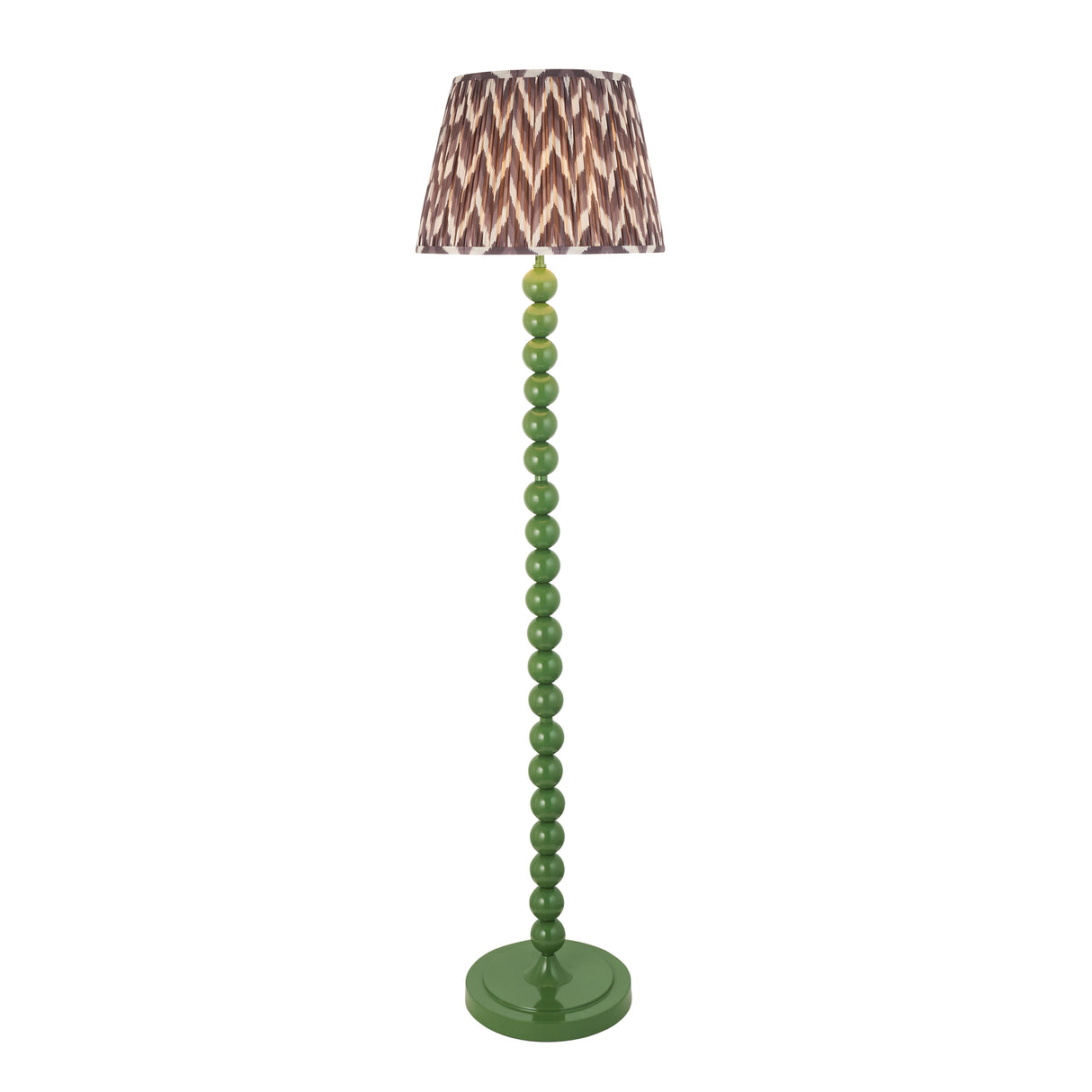 Gloss Green Higgledy & Zigzag 40cm Pearl grey shade - Comet Lighting
