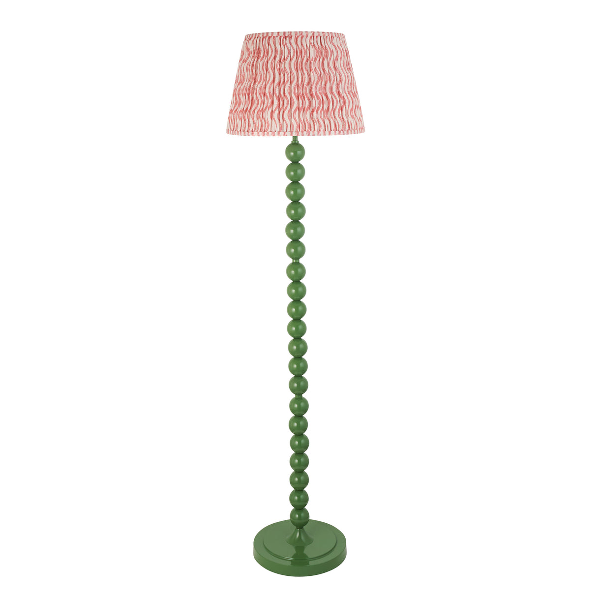 Gloss Green Higgledy & Ripple 40cm Coral pink shade - Comet Lighting