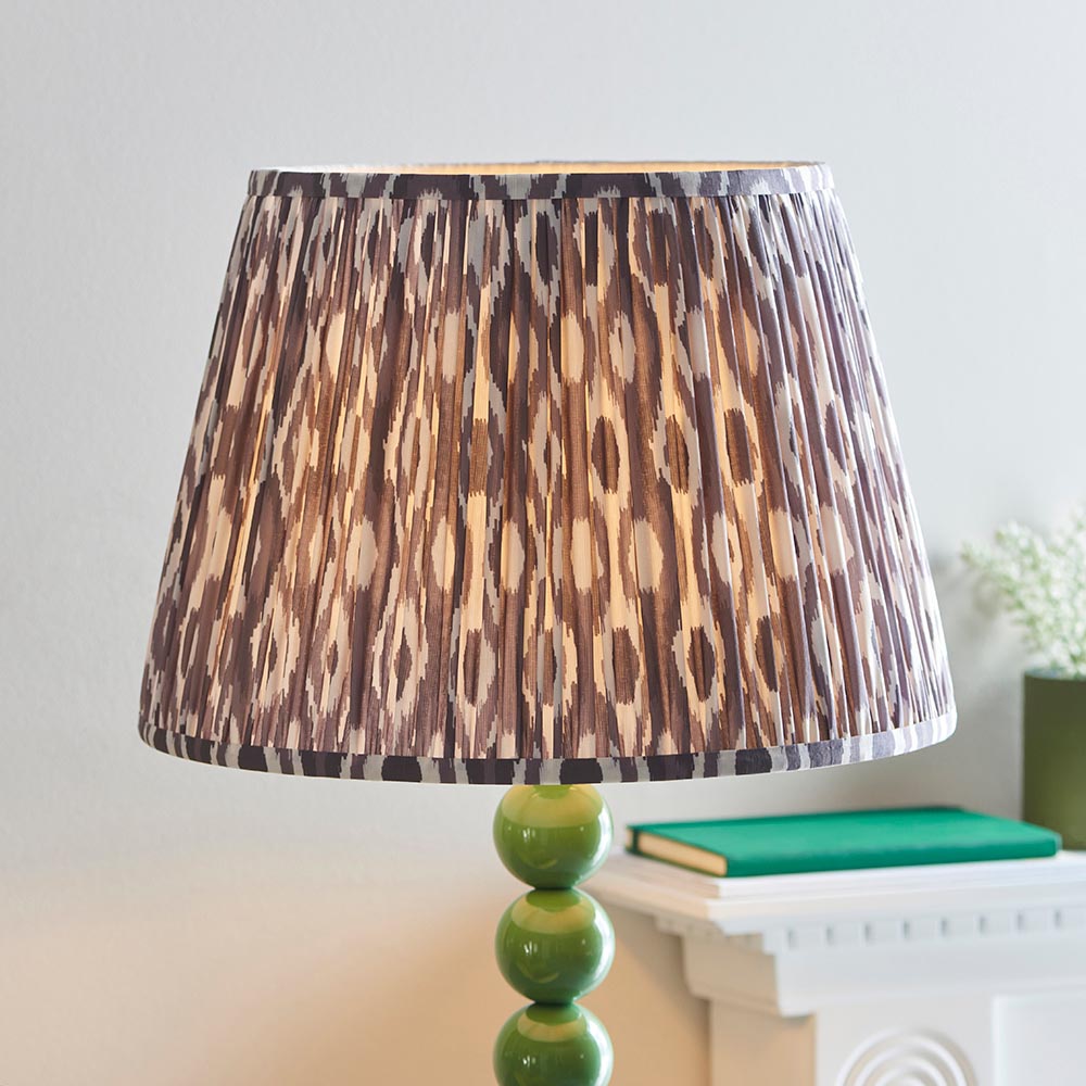 Gloss Green Higgledy & Ikat 40cm Pearl grey shade - Comet Lighting