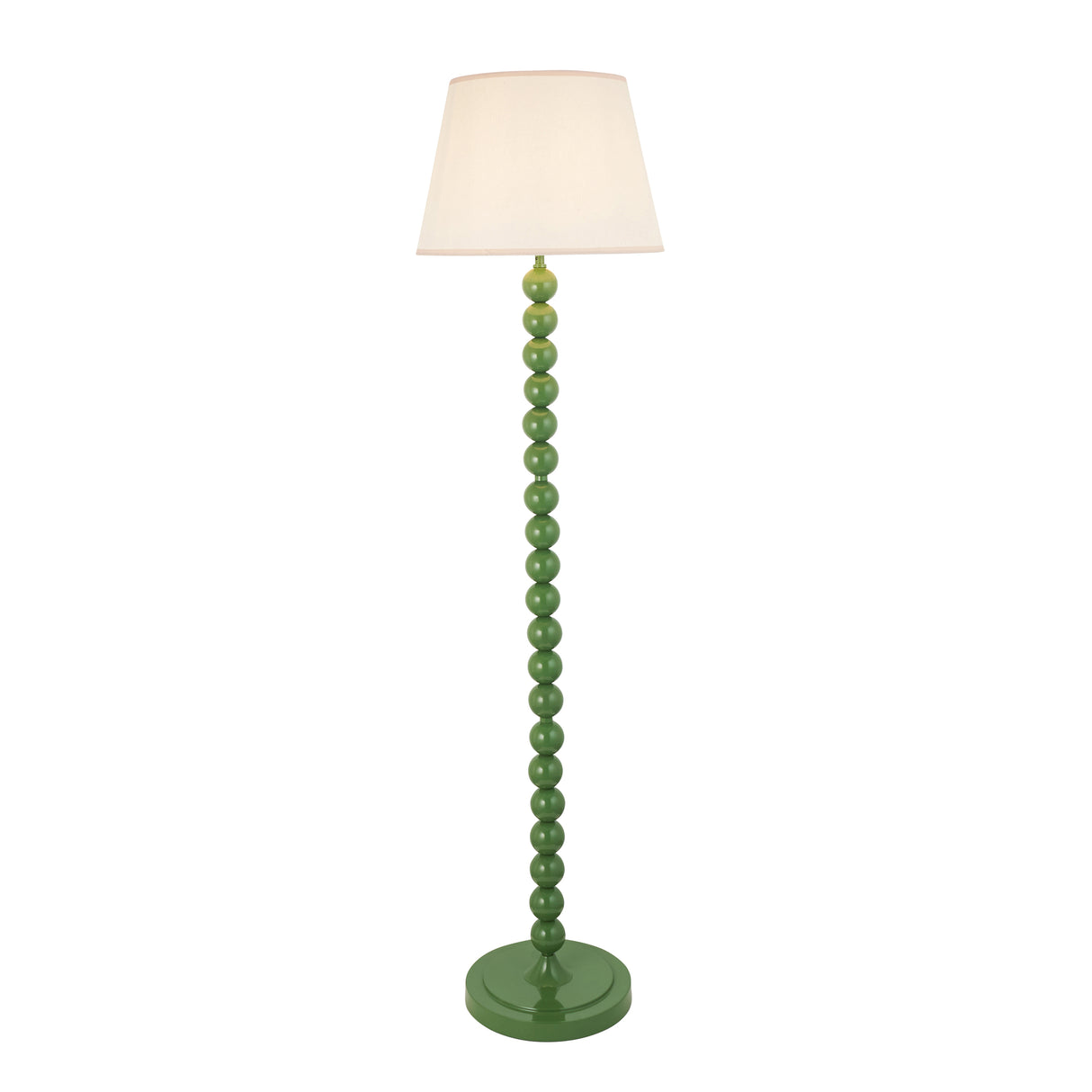 Gloss Green Higgledy & Ivy 40cm Vintage white shade - Comet Lighting