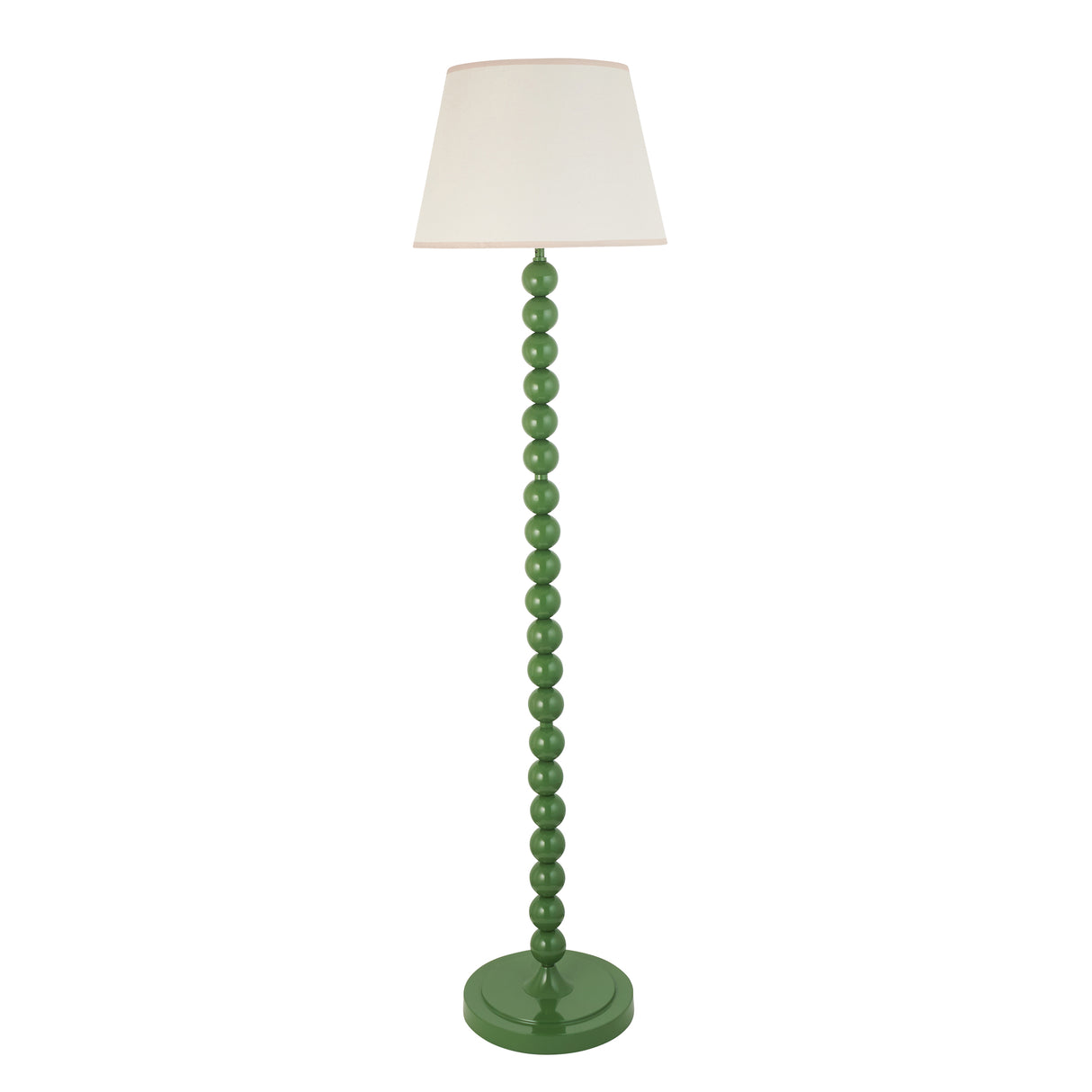 Gloss Green Higgledy & Ivy 40cm Vintage white shade - Comet Lighting