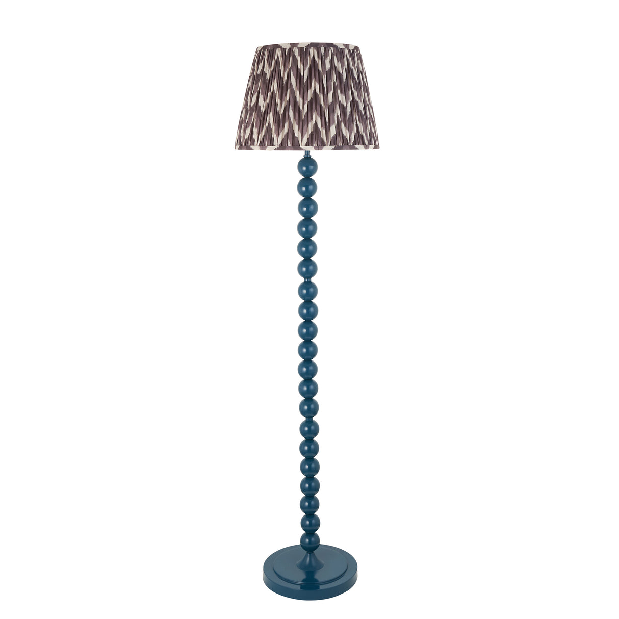 Gloss Blue Higgledy & Zigzag 40cm Pearl grey shade - Comet Lighting