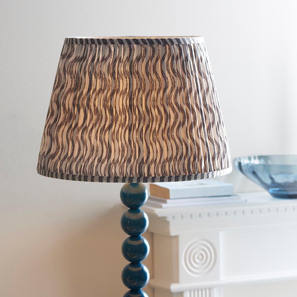 Gloss Blue Higgledy & Ripple 40cm Pearl grey shade - Comet Lighting