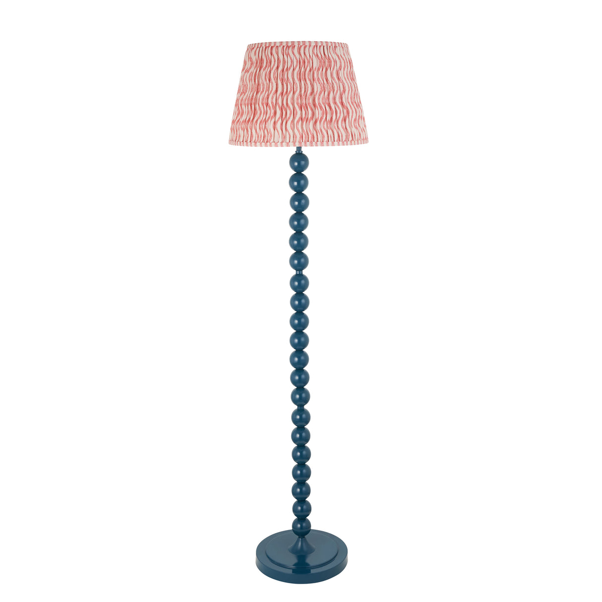 Gloss Blue Higgledy & Ripple 40cm Coral pink shade - Comet Lighting