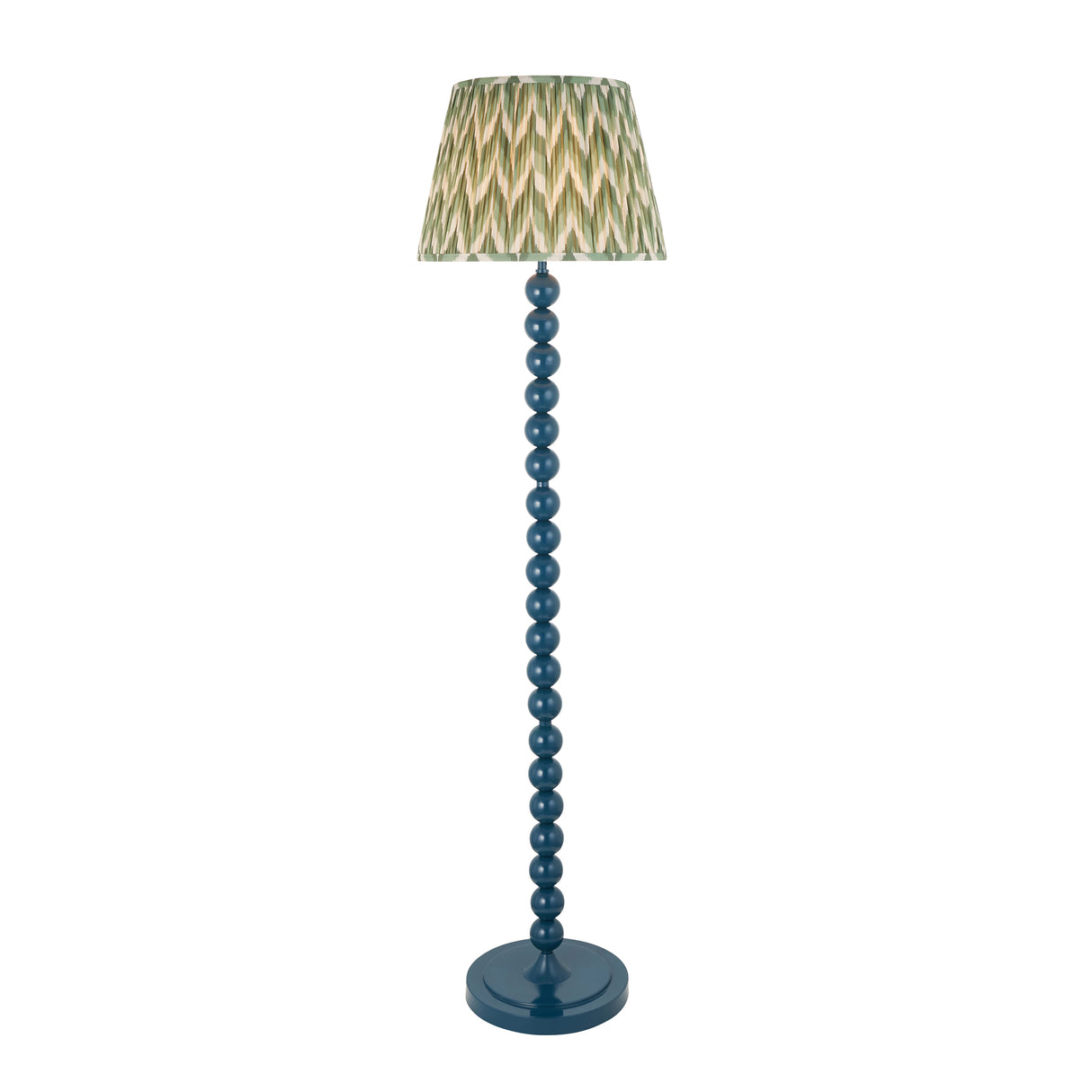 Gloss Blue Higgledy & Zigzag 40cm Cotswold green shade - Comet Lighting