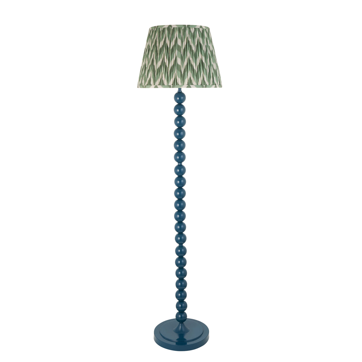 Gloss Blue Higgledy & Zigzag 40cm Cotswold green shade - Comet Lighting