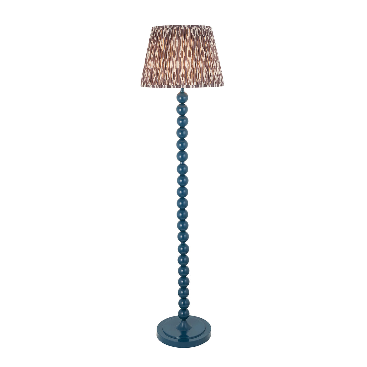Gloss Blue Higgledy & Ikat 40cm Pearl grey shade - Comet Lighting