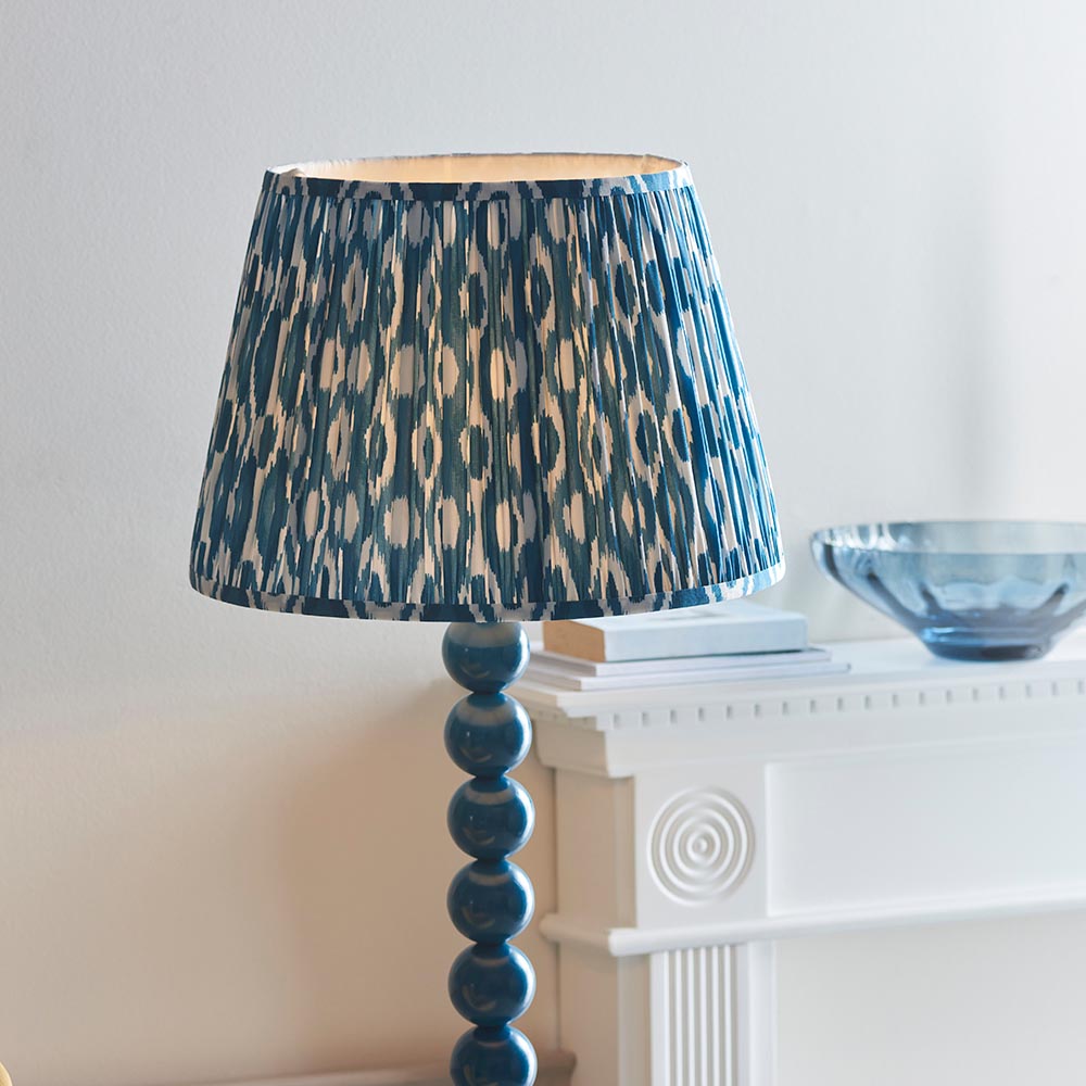 Gloss Blue Higgledy & Ikat 40cm Marlin blue shade - Comet Lighting