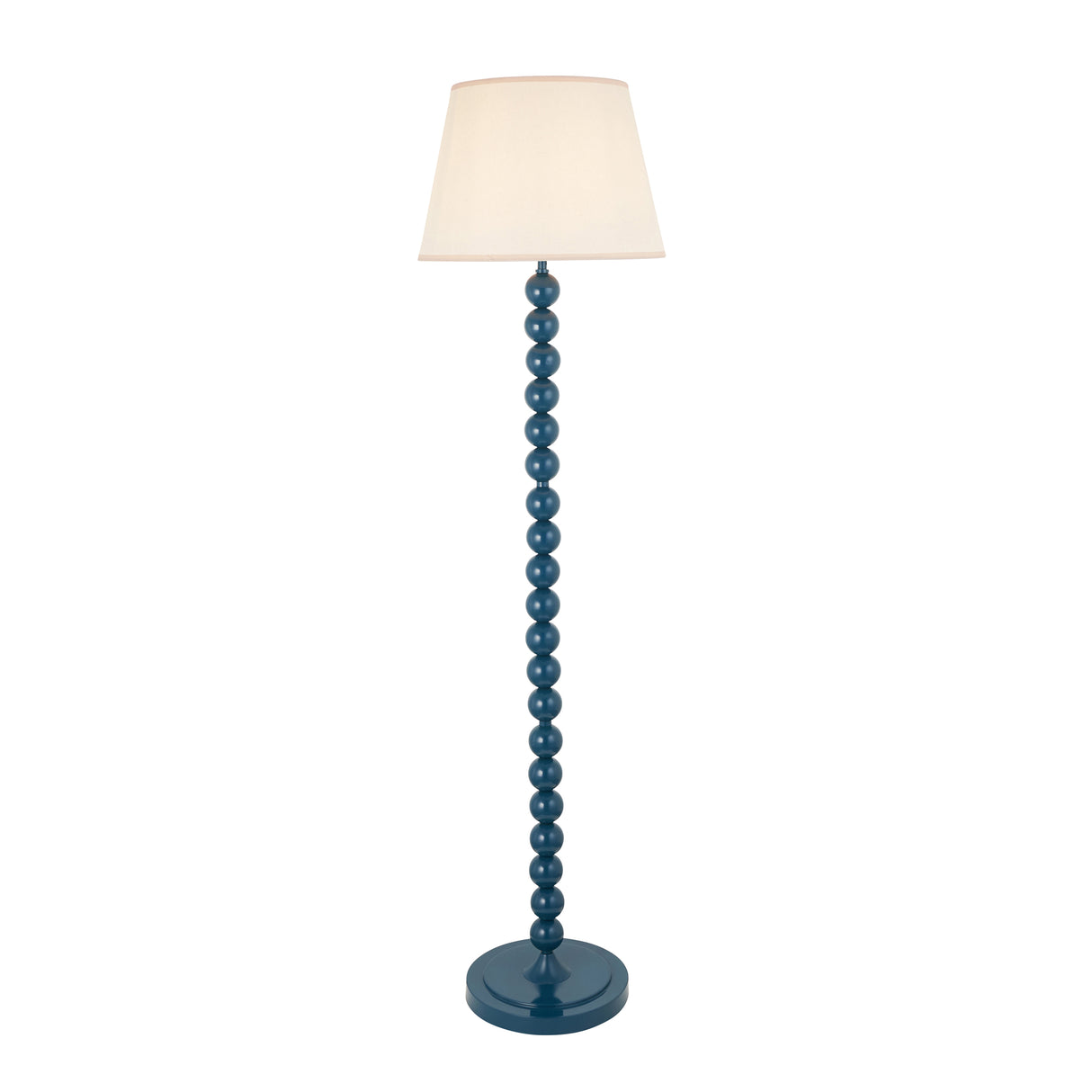 Gloss Blue Higgledy & Ivy 40cm Vintage white shade - Comet Lighting