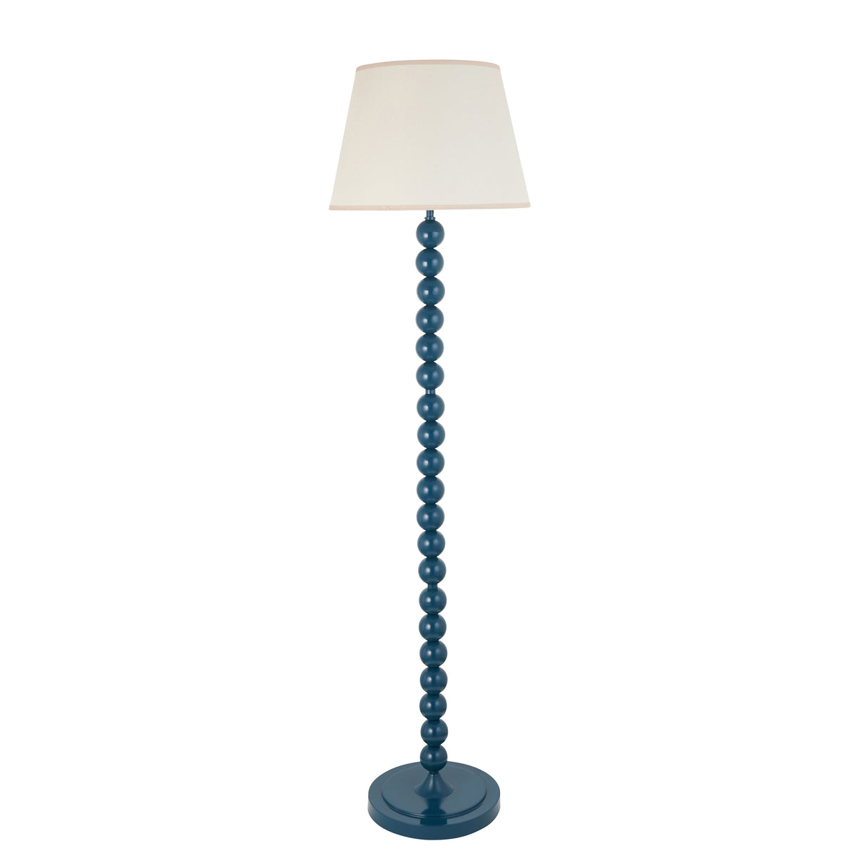 Gloss Blue Higgledy & Ivy 40cm Vintage white shade - Comet Lighting