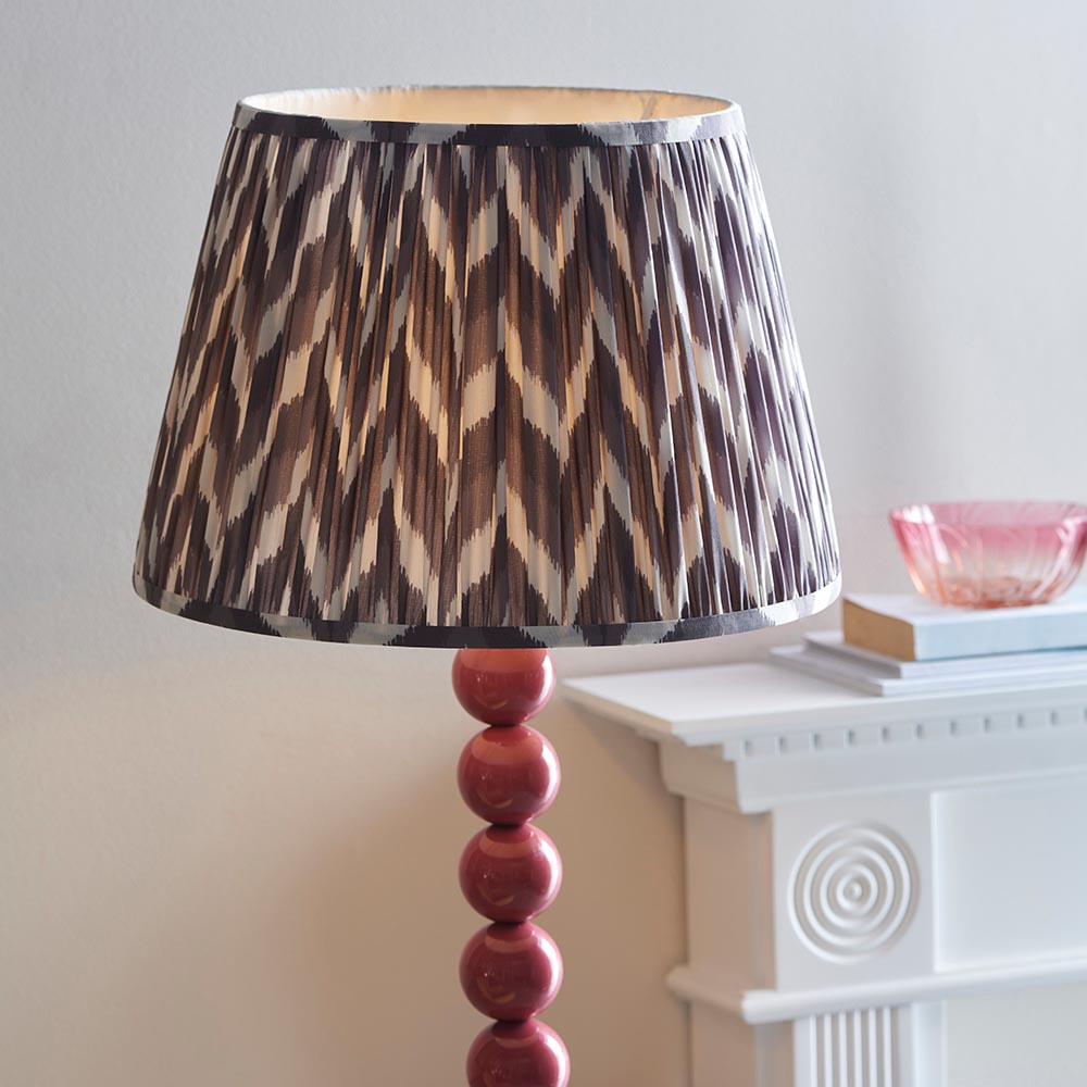 Gloss Pink Higgledy & Zigzag 40cm Pearl grey shade - Comet Lighting