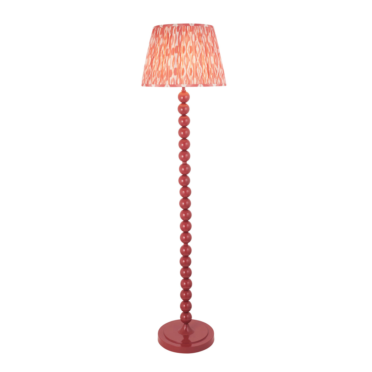 Gloss Pink Higgledy & Ikat 40cm Coral pink shade - Comet Lighting