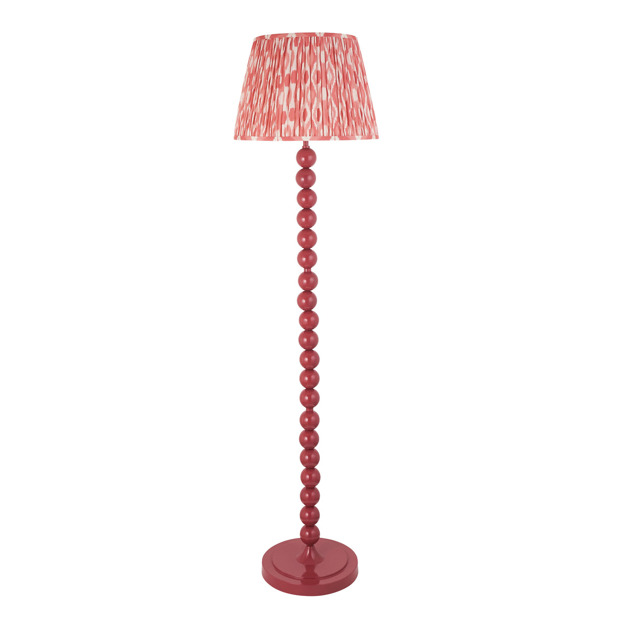 Gloss Pink Higgledy & Ikat 40cm Coral pink shade - Comet Lighting