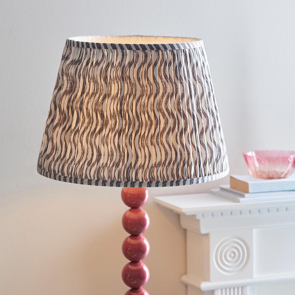 Gloss Pink Higgledy & Ripple 40cm Pearl grey shade - Comet Lighting