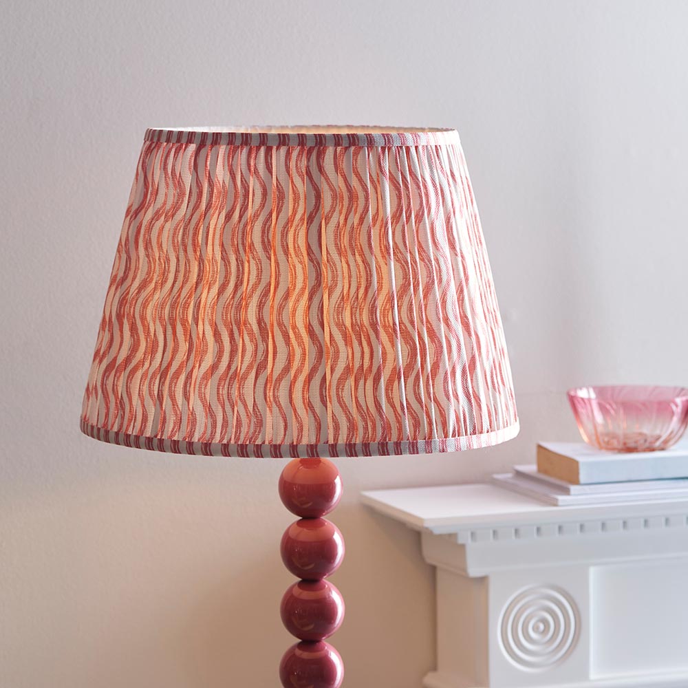 Gloss Pink Higgledy & Ripple 40cm Coral pink shade - Comet Lighting